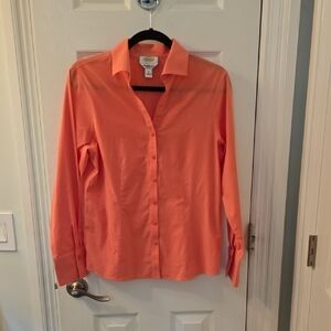 Talbots Coral Button-Down Shirt EUC Size 6 (#14)